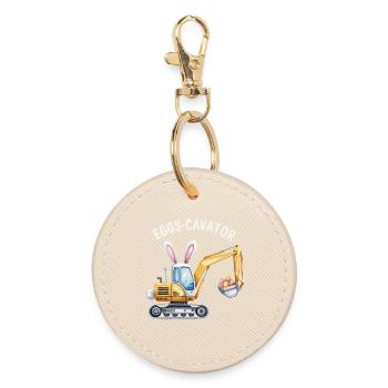 Oeufs-cavator Excavatrice de Pâques avec oreilles de lapin - Porte-clés rond - huître - Devant