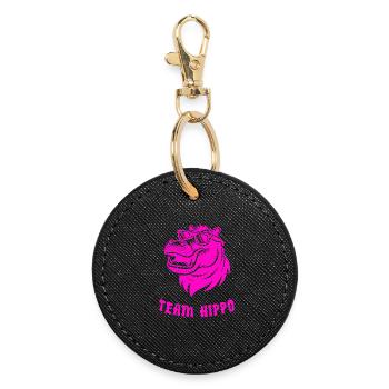 Team Hippo - Round Keyring - black - Front