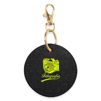 Fotografia – Appareil photo vintage - Porte-clés rond - noir - Devant