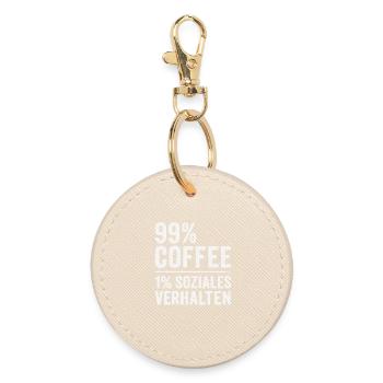99 % Kaffee - Runder Schlüsselanhänger - Auster - Vorne