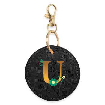 U - Round Keyring - black - Front