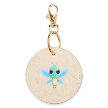 Baby Colorful Dragonfly - Round Keyring - oyster - Front
