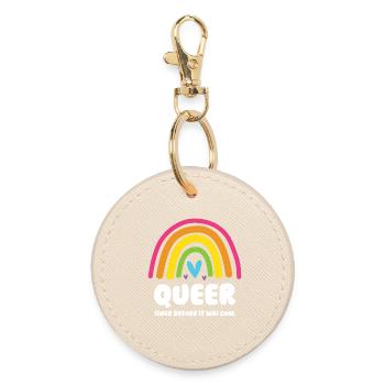LGBT Pride Month - Queer. Schon vorher war es cool - Runder Schlüsselanhänger - Auster - Vorne