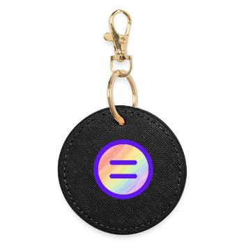 Egalité - Gelichheit Gay Pride Arc-en-ciel - Porte-clés rond - noir - Devant