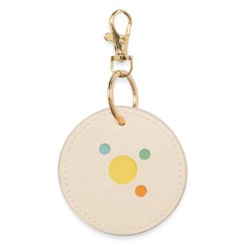 Orbite du Soleil Abstrait Print Design - Porte-clés rond - huître - Devant