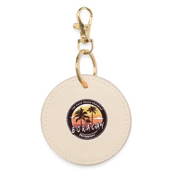Boracay Philippines Vintage Design - Round Keyring - oyster - Front