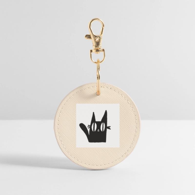 Mimi le chat noir Porte-clés rond