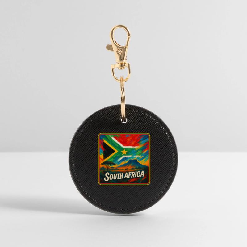Conception du drapeau de l’Afrique du Sud Porte-clés rond
