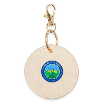 Butterflies taste things using their feet - Round Keyring - oyster - Front