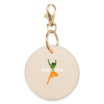 Kindisch Frau Motiv Design - Runder Schlüsselanhänger - Auster - Vorne