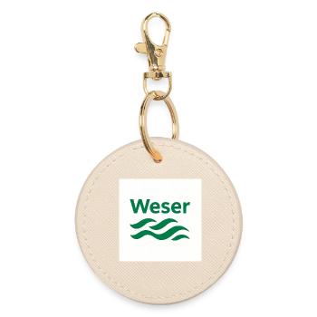 Weser vert blanc - Porte-clés rond - huître - Devant