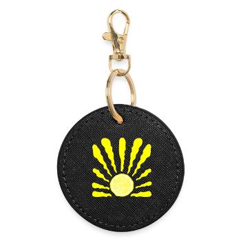 SOLEIL D’ÉTÉ CITRON - Porte-clés rond - noir - Devant