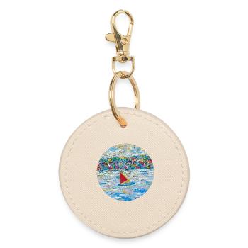 Seascape - Round Keyring - oyster - Front
