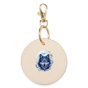 Loup - Porte-clés rond - huître - Devant