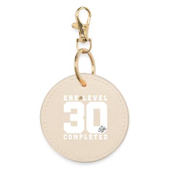 30th Wedding Anniversary - Round Keyring - oyster - Front