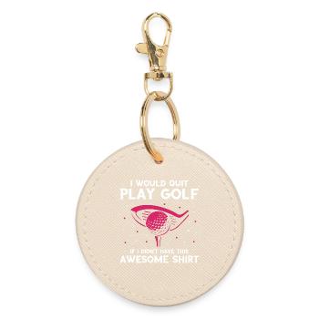 Are You Looking At My Putt Funny Golf Talk - Round Keyring - oyster - Front