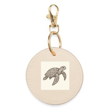 Turtle Bay - Runder Schlüsselanhänger - Auster - Vorne