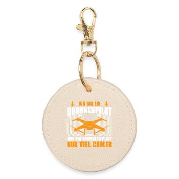 Drone Pilot Accessories Drone Pilot Drone Gift - Round Keyring - oyster - Front