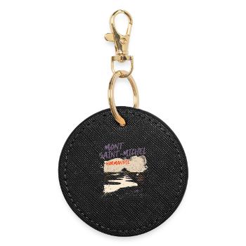Mont Saint-Michel Normandy - Round Keyring - black - Front