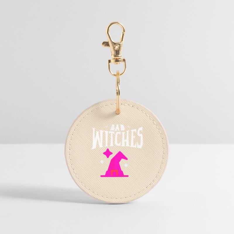 Magic Witch Hat & Magic Hat Design Round Keyring