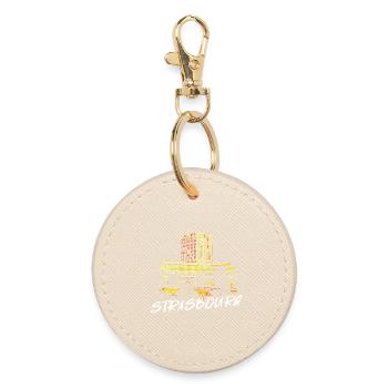 Illustration Rivétoile Strasbourg moderne - Round Keyring - oyster - Front