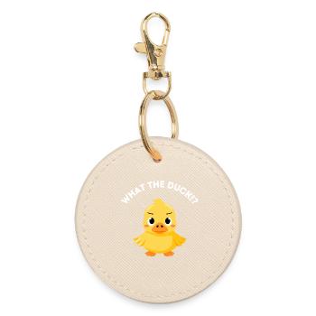 Funny Duckling Pun - Qu’est-ce que le canard - Porte-clés rond - huître - Devant