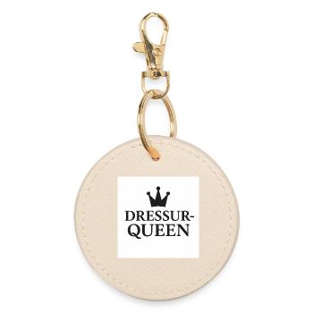 Reine du dressage, Fille de cheval - Porte-clés rond - huître - Devant