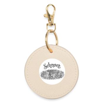 Bremen Schnoorviertel – Hand-drawn Old Town I - Round Keyring - oyster - Front