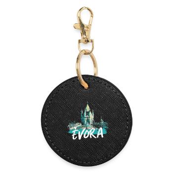 Évora Cathedral Roof Colorful Illustration - Round Keyring - black - Front
