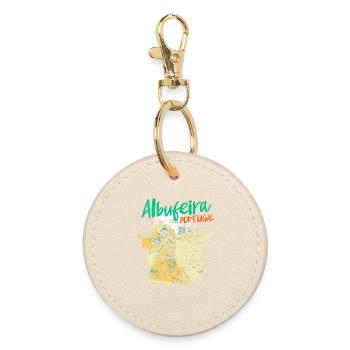 Peneco Albufeira Strand Illustration Algarve - Runder Schlüsselanhänger - Auster - Vorne