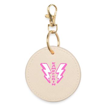 Fighter - lucky charm for girls & women - Round Keyring - oyster - Front