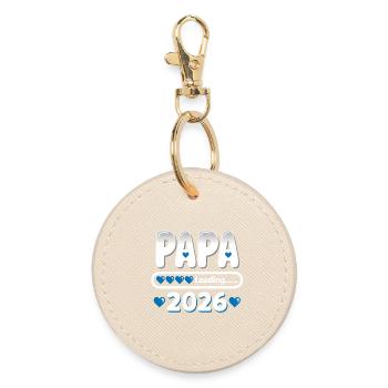 2026 Papa Loading – Cadeau pour le futur père - Porte-clés rond - huître - Devant