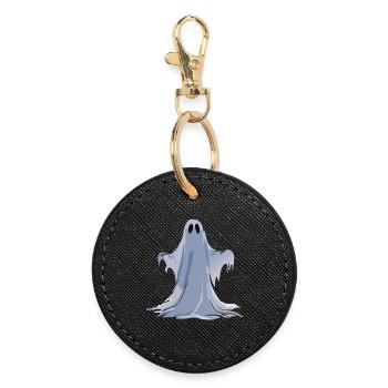 Halloween Spooky Ghost - Round Keyring - black - Front