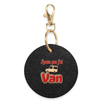 J'peux pas j'ai Van - Porte-clés rond - noir - Devant