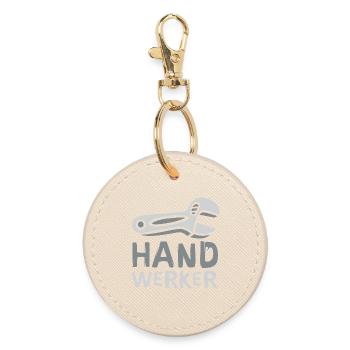 Artisan Comic Design with Wrench - Round Keyring - oyster - Front