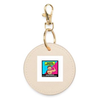 Adult Construction Humor - Round Keyring - oyster - Front