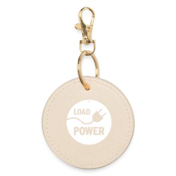 LOAD POWER - Round Keyring - oyster - Front