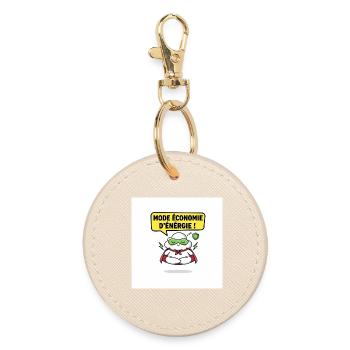 Superhero Cloud Saving Energy Mode - Round Keyring - oyster - Front