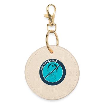 Not My Chancellor – Political Satire - Round Keyring - oyster - Front