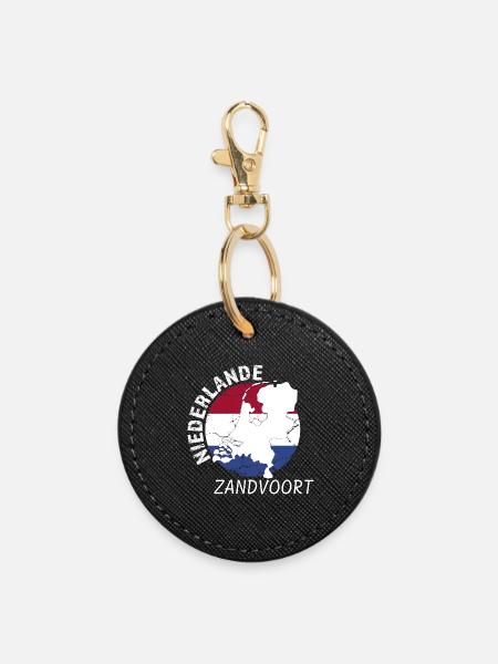 Zandvoort - Runder Schlüsselanhänger - Schwarz