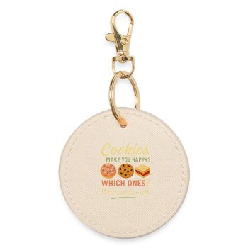Chemise Cookies Make You Happy pour les boulangers et les bonbons - Porte-clés rond - huître - Devant