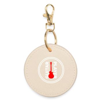 Guitar player - Round Keyring - oyster - Front