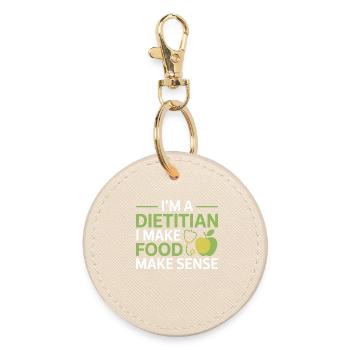 Diététiste Nutrition Simplifier la profession - Porte-clés rond - huître - Devant