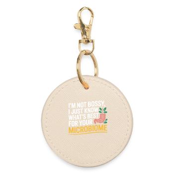 Professional Dietitian Microbiome Expert  - Round Keyring - oyster - Front