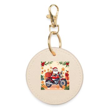 Powered by Gingerbread & Gasoline - Runder Schlüsselanhänger - Auster - Vorne