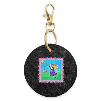 Inner Child Princess - Sonja von Staden - Round Keyring - black - Front