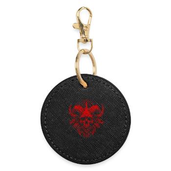 Horned Infernal Skull Sigil - Runder Schlüsselanhänger - Schwarz - Vorne