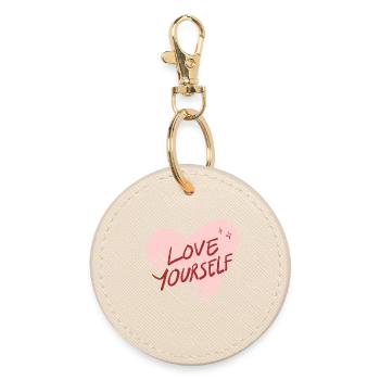 love yourself - Round Keyring - oyster - Front