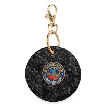 Constructeur professionnel de bateaux Benchy Patch - Porte-clés rond - noir - Devant