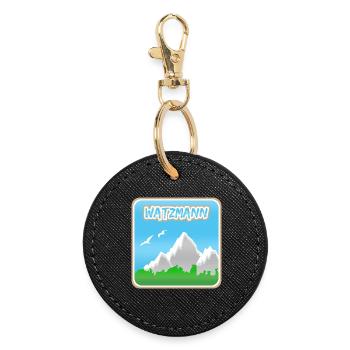 Watzmann alpiniste - Porte-clés rond - noir - Devant